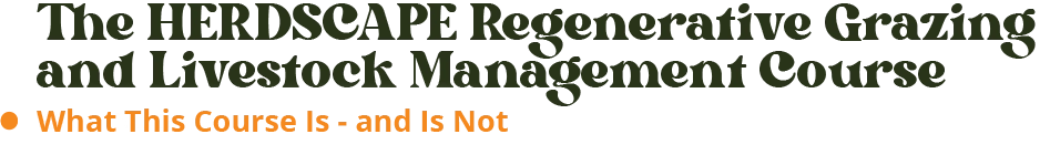 regenerative grazing and livestock management course