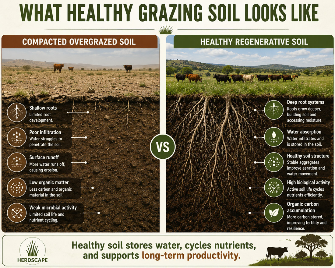 healthy grazing soil profile